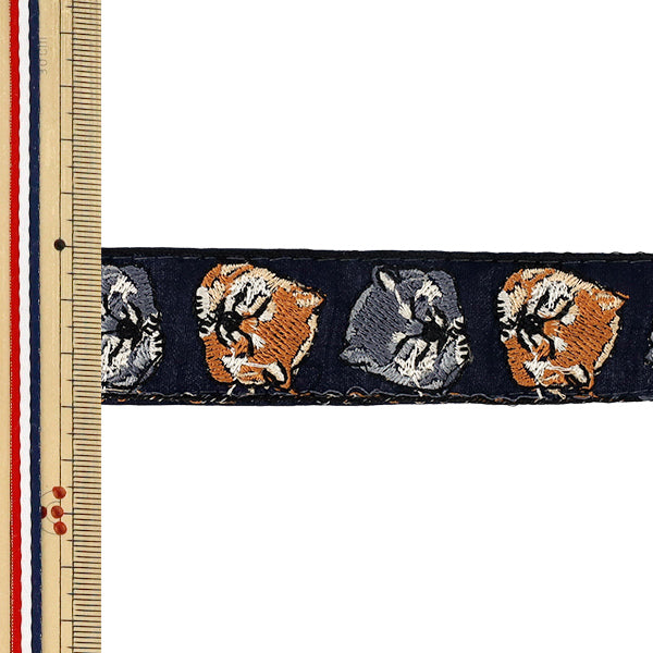 【数量5から】 手芸ブレード 『2026インド刺繍ブレード 約3cm幅 ネイビー1023E』