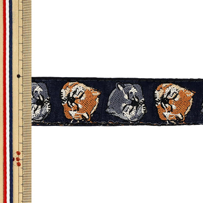 【数量5から】 手芸ブレード 『2026インド刺繍ブレード 約3cm幅 ネイビー1023E』