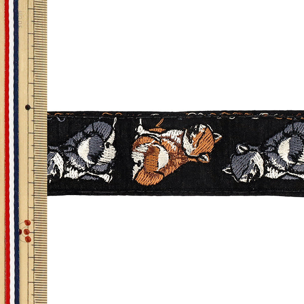 【数量5から】 手芸ブレード 『2026インド刺繍ブレード 約3.5cm幅 ブラック 1024D』
