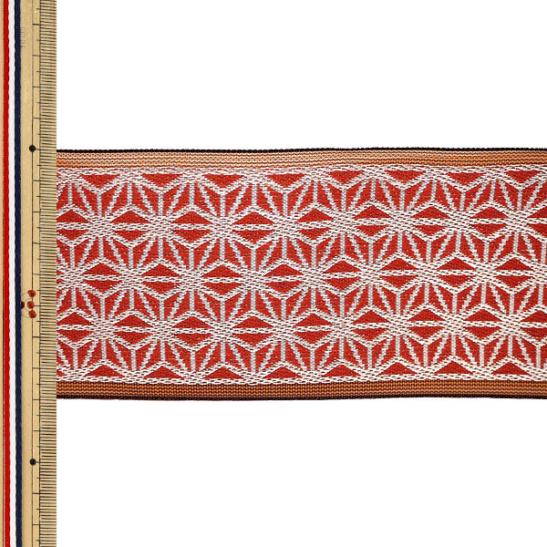 [Quantity from 5] Handicraft materials "Tatami Edge Hemp Leaf 01 Red AAD003001” Takada Orimono