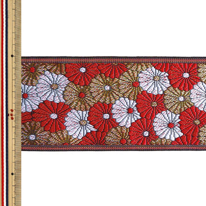 [Cantidad a partir de 5] Materiales para manualidades. "Tatami borde celebración crisantemo 01 rojo AAD002001” Takada Orimono