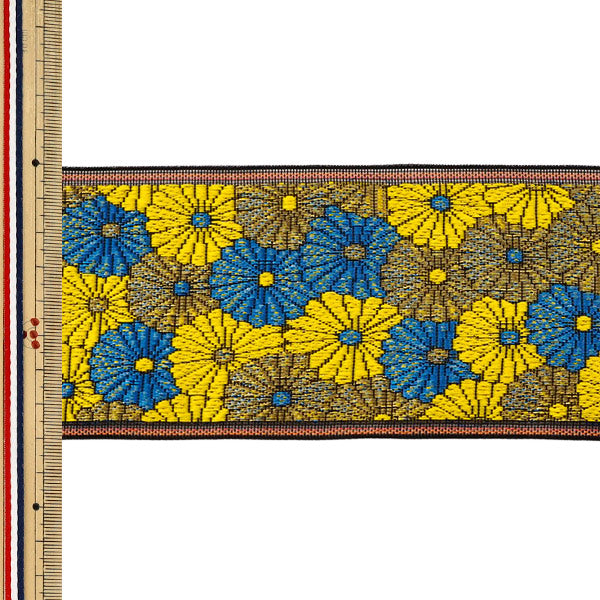 [Quantité à partir de 5] Matériel d'artisanat "Tatami frontière célébration chrysanthème 03 jaune AAD002003” Takada Orimono