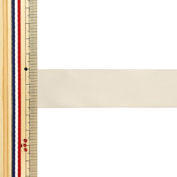 Ribbon "1 anti -sale double -sided satinRibbon Width 25mm x about 3m ivory "