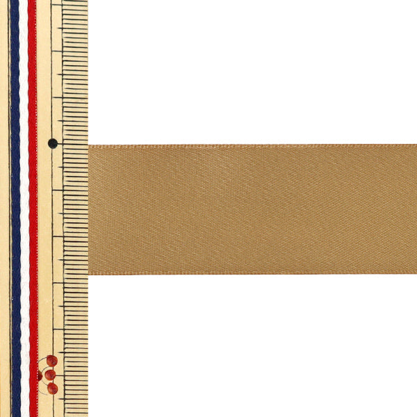 Ribbon "1 anti-sold double-sided satinRibbon Width approx. 28mm x approx. 3m roll Camel''