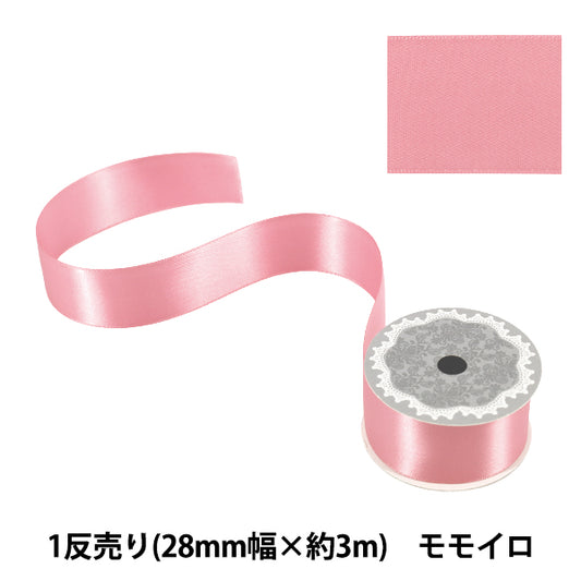 Cinta "1 satén de doble cara anti-vendidoCinta Ancho aprox. 28 mm x aprox. Rollo de 3m Momoiro”