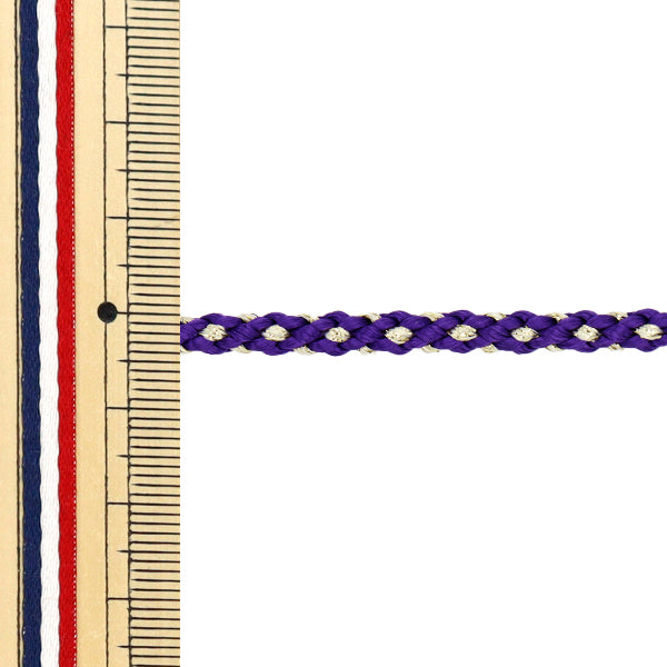 [Quantité à partir de 5] Cordon d'artisanat "Kindoku Genji String n ° 44, violet, largeur environ 4 mm 45715" Ribbon Tokyo TokyoRuban