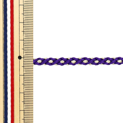 [Quantité à partir de 5] Cordon d'artisanat "Kindoku Genji String n ° 44, violet, largeur environ 4 mm 45715" Ribbon Tokyo TokyoRuban