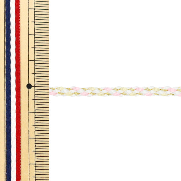 [Количество, начиная с 5] Шнур для рукоделия "Киндэйкё плетеная коса, цвет 1 -й белый, ширина примерно 3,5 мм 45716" Токио лента ТокиоЛента