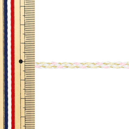 [Количество, начиная с 5] Шнур для рукоделия "Киндэйкё плетеная коса, цвет 1 -й белый, ширина примерно 3,5 мм 45716" Токио лента ТокиоЛента