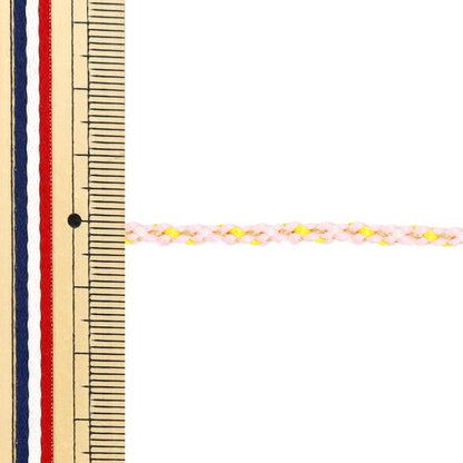 [Количество, начиная с 5] Шнур для рукоделия "Киндийкё плетеная коса, цвет 2 -й розовый, ширина примерно 3,5 мм 45716" Токио лента ТокиоЛента