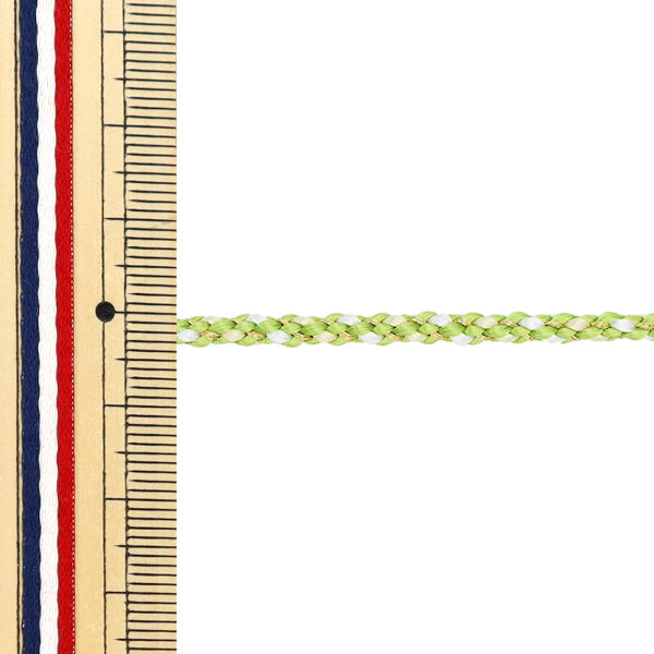 [5부터 시작하는 수량] 수공예 끈 "Kindaikyo 브레이드 브레이드, 컬러 3, Uguisu, 너비 약 3.5mm 45716" 도쿄 리본 도쿄리본