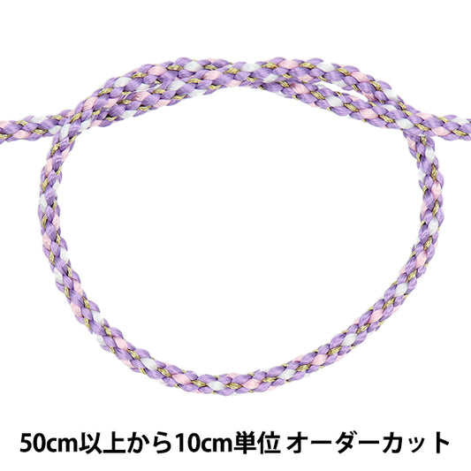 [Quantity starting from 5] Craft Cord "Kindaikyo braided cord, color 4 Fujiiro, width approx. 3.5mm 45716" TOKYO RIBBON TokyoRibbon