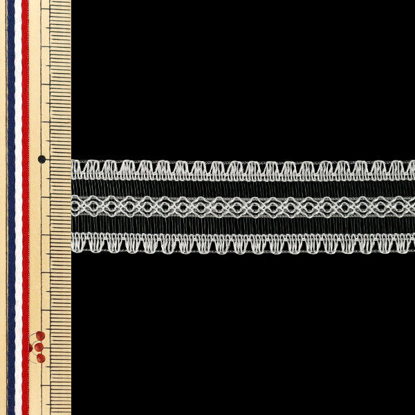 [Menge ab 5] Farbband Daisy Lace Nr. 1 Farbe weiße Breite ca. 25mm 36700" Tokyo Ribbon TokyoFarbband