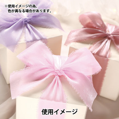 [Quantità a partire da 5] Nastro "Pink in chiffon luminoso, larghezza circa 40 mm 50026" Tokyo Ribbon TokyoNastro