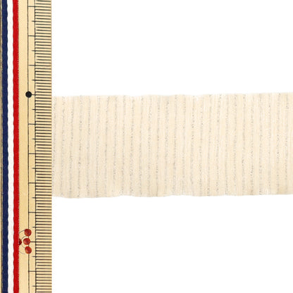 [Cantidad a partir de 5] Cinta "Glame Chenille Ivory aprox. 35 mm de ancho 50027" Cinta de Tokio TokioCinta