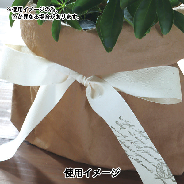 【数量5から】 リボン 『コットンプリュ 約30mm幅 オートミール』 TOKYO RIBBON 東京リボン