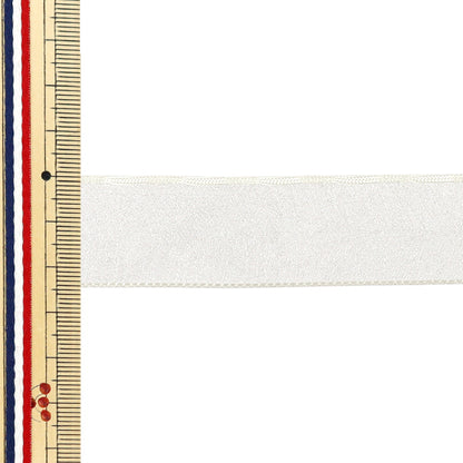 【数量5から】 リボン 『ワンタッチソフトオーガンジー パールホワイト 幅約24mm 56番色 44200』 TOKYO RIBBON 東京リボン