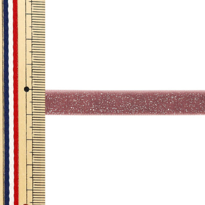 【数量5から】 リボン 『グリッターベルベット 幅約10mm 139番色 モーブパープル 50041』 TOKYO RIBBON 東京リボン