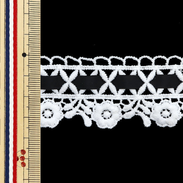 [الكمية تبدأ من 5] حرف اليدويةالزركشة 『الشريطالدانتيل الأبيض isy-6-24-117"