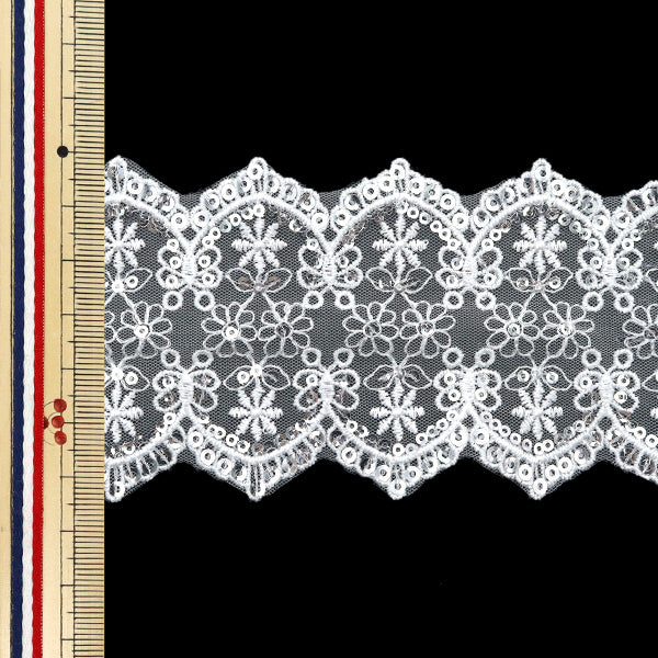 [Quantité à partir de 5] artisanatGarniture "Lace White Isy-6-24-128"