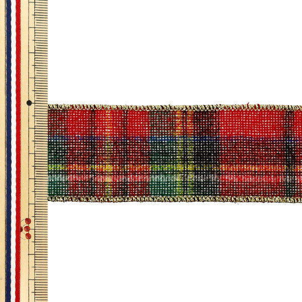 【数量5から】 リボン 『ウーリータータン 2025 約3.8cm幅 16番色 9373』 AOYAMARIBBON 青山リボン