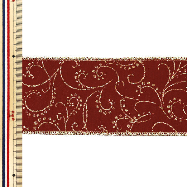 【数量5から】 リボン 『エレメントフラワー 2025 約6.5cm幅 18番色 9378』 AOYAMARIBBON 青山リボン