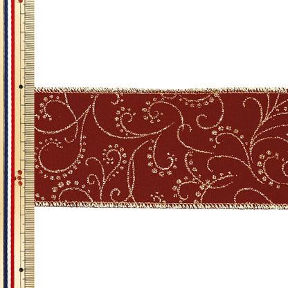 【数量5から】 リボン 『エレメントフラワー 2025 約6.5cm幅 18番色 9378』 AOYAMARIBBON 青山リボン