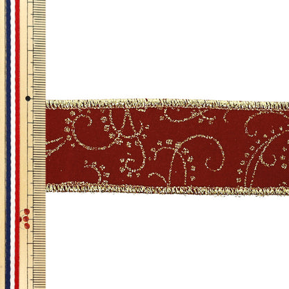 【数量5から】 リボン 『エレメントフラワー 2025 約3.8cm幅 18番色 9379』 AOYAMARIBBON 青山リボン