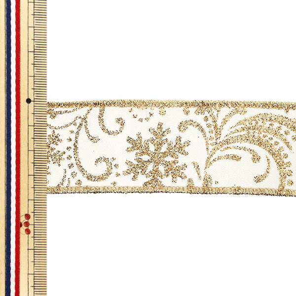 【数量5から】 リボン 『エンシェントフラワー 2025 約3.8cm幅 4番色 9390』 AOYAMARIBBON 青山リボン