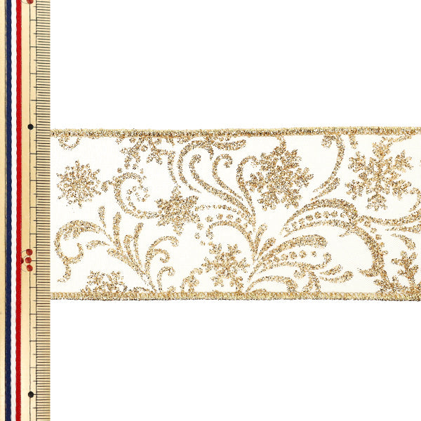 【数量5から】 リボン 『エンシェントフラワー 2025 約6.5cm幅 4番色 9389』 AOYAMARIBBON 青山リボン