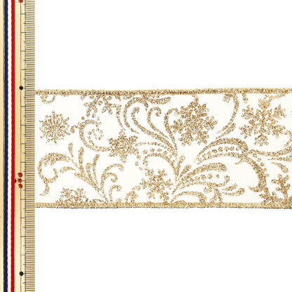 【数量5から】 リボン 『エンシェントフラワー 2025 約6.5cm幅 4番色 9389』 AOYAMARIBBON 青山リボン