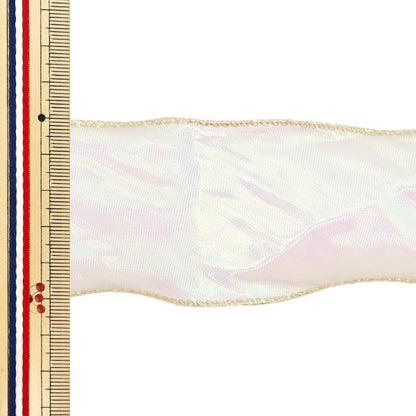 Лента "Aurora Organza лента, золотой край, ширина 5 см x длина 2,3 м, Kiiro Ort-60G" KIYOHARA