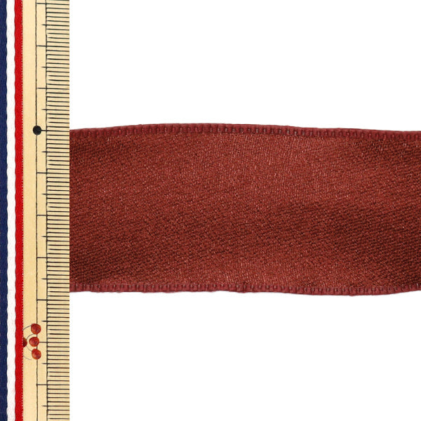 リボン 『シフォンリボン 約幅38mm×長さ2.5m ワインレッド YRC2501-38』