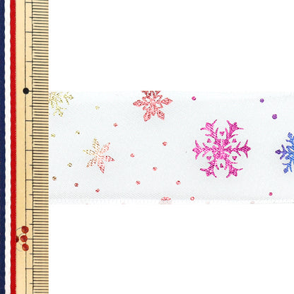 Ruban "Print Oganza"Ruban Flake de neige environ. 38 mm de large x 3 m de long YRC2508-38"