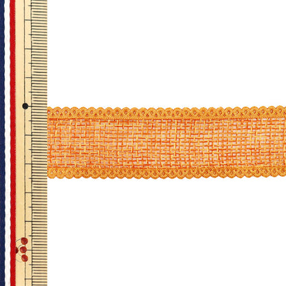 Ruban "Lin comme"Ruban Env. 25 mm de large x 5 m de long orange yrc2516-25"