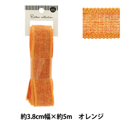 Ruban "Lin comme"Ruban Env. 38 mm de large x 5 m de long orange yrc2516-38"