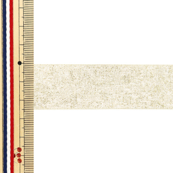 Ruban "métalliqueRuban Env. 25 mm de large x 2m de long de long yrc2503 à l'or blanc cassé"