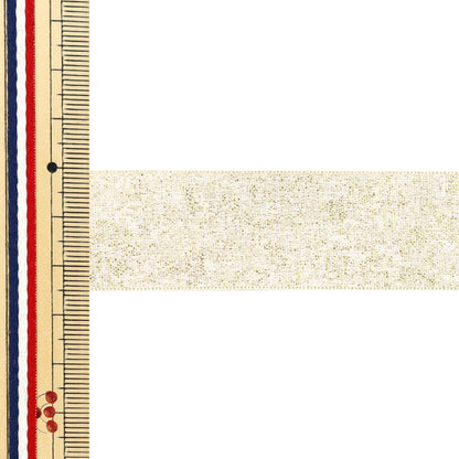 Ruban "métalliqueRuban Env. 25 mm de large x 2m de long de long yrc2503 à l'or blanc cassé"