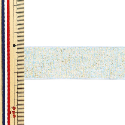 Ruban "métalliqueRuban Env. 25 mm de large x 2 m de long bleu clair or yrc2503-25"