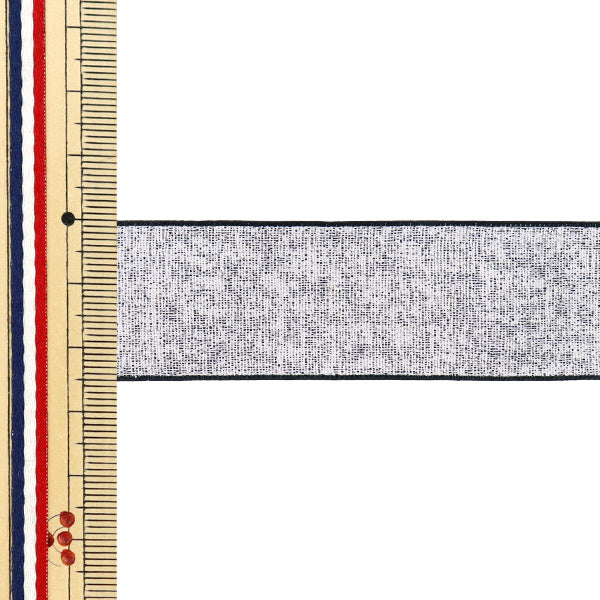 Ruban "métalliqueRuban Env. 25 mm de large x 2 m de long argent noir yrc2503-25"