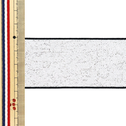 Ruban "métalliqueRuban Env. 38 mm de large x 2 m de long en argent blanc yrc2503-38"