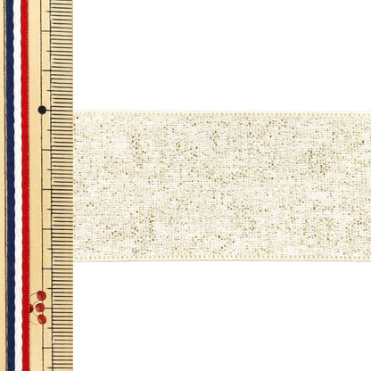 Ruban "métalliqueRuban Env. 38 mm de large x 2 m de long de long yrc2503-38 en or blanc cassé"