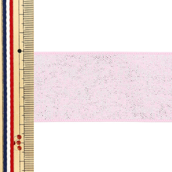 リボン 『メタリックリボン 約幅38mm×長さ2m ピンクシルバー YRC2503-38』