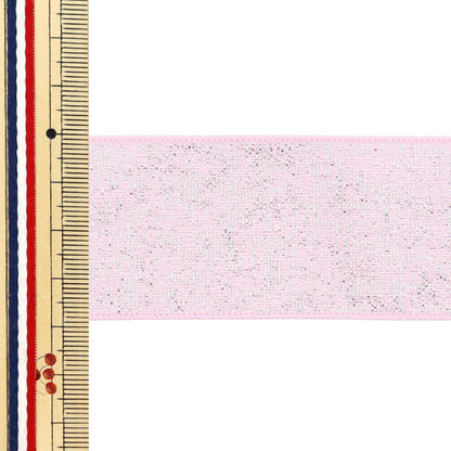 リボン 『メタリックリボン 約幅38mm×長さ2m ピンクシルバー YRC2503-38』