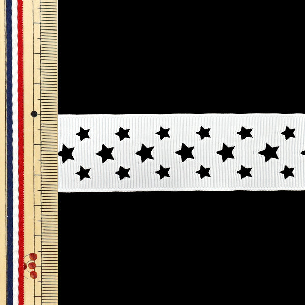Nastro "Grosgrain"Nastro Star ca. 25 mm di larghezza x 2 m bianche lunghe YRC2510-25"