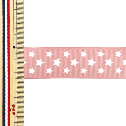 Nastro "Grosgrain"Nastro Star ca. 25 mm di larghezza x 2 m long rosa morbido YRC2510-25"