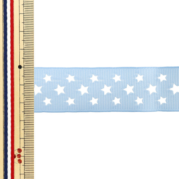 Nastro "Grosgrain"Nastro Star ca. 25 mm di larghezza x 2 m di blu chiaro YRC2510-25"