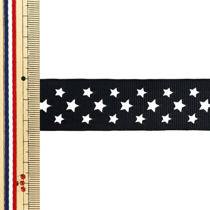 Nastro "Grosgrain"Nastro Star ca. 25 mm di larghezza x 2 m di lunghezza nera YRC2510-25"