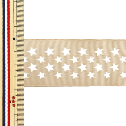 Nastro "Grosgrain"Nastro Star ca. 38 mm di larghezza x 2 m long beige yrc2510-38"