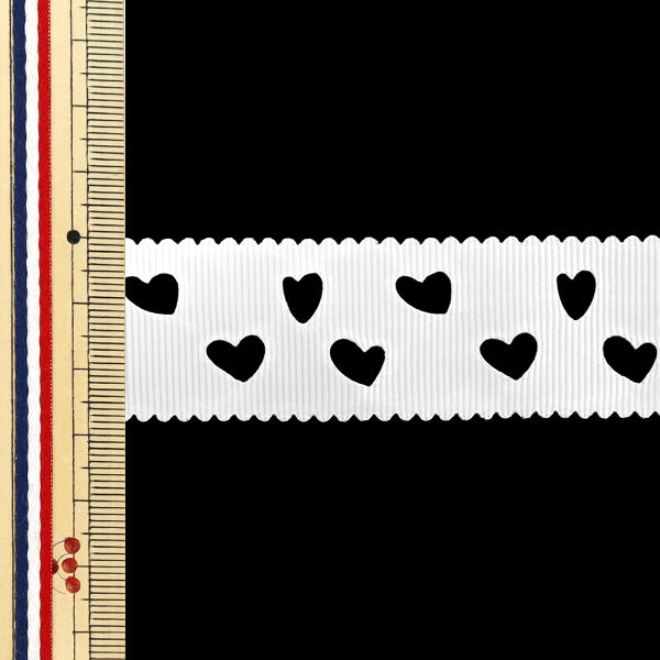 Nastro "Grosgrain"Nastro Cuore ca. 28 mm di larghezza x 2 m bianche lunghe YRC2511-28"